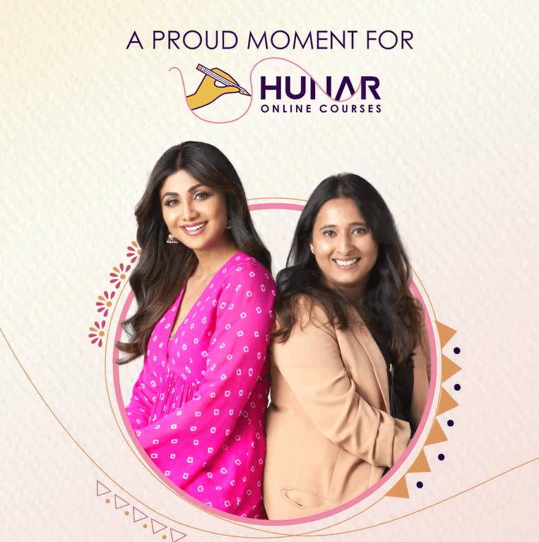 Shilpa Shetty and Hunar Online Courses founder Nishtha Yogesh